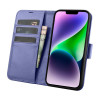 iCarer Wallet Case 2in1 kožené puzdro s klapkou pre iPhone 14 Plus, Anti-RFID, svetlofialové (WMI14220727-LP)