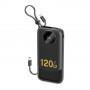 Powerbanka Dudao K13 10000 mAh s integrovaným káblom, čierna
