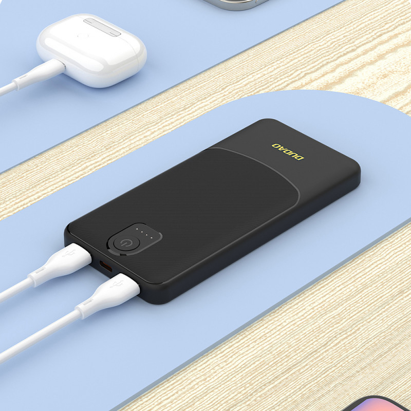 Powerbanka Dudao K10 10000 mAh, 2 x USB-A, 2,4 A, biela