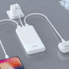 Powerbanka Dudao K10 10000 mAh, 2 x USB-A, 2,4 A, biela