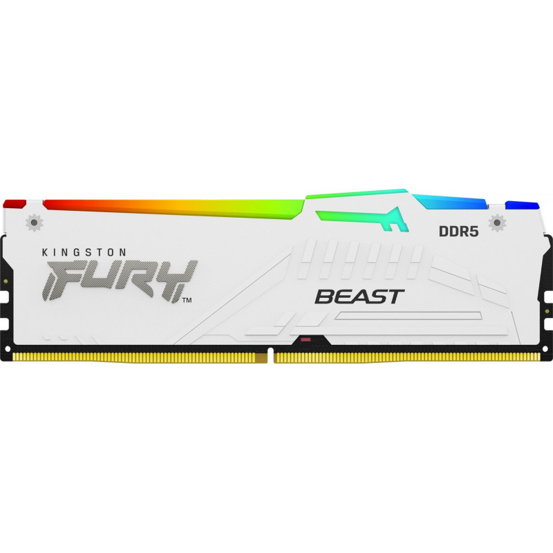 Kingston FURY Beast 16 GB DDR5-5600 CL40 pamäťový modul DIMM, RGB, biely, KF556C40BWA-16