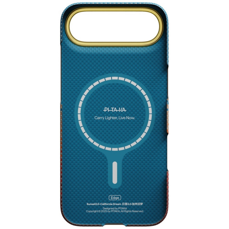 PITAKA Edge Case California Dream 01 puzdro pre Apple iPhone Air, západ slnka