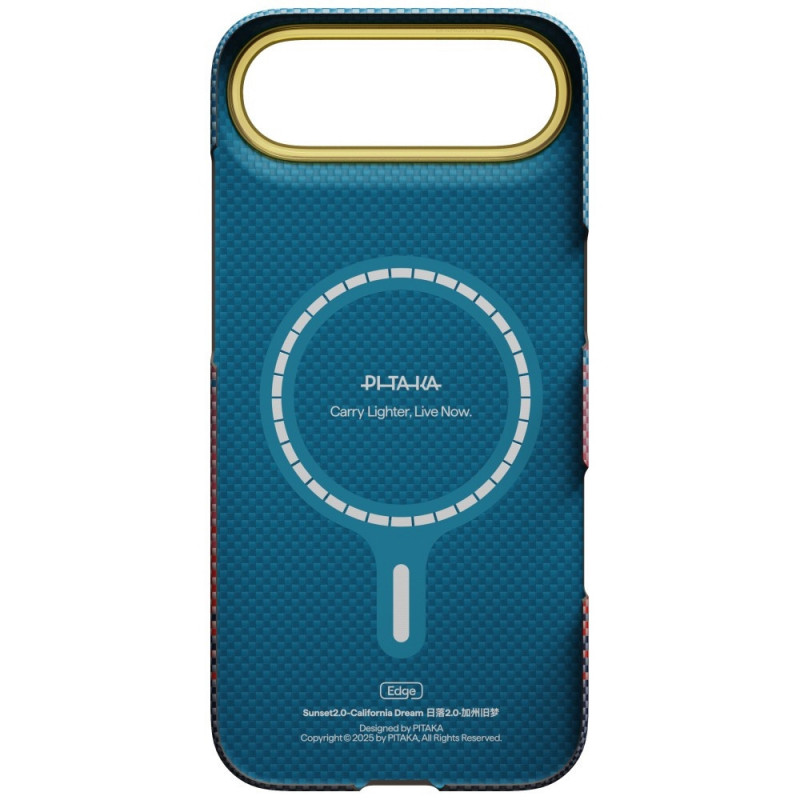 PITAKA Edge Case California Dream 03 puzdro pre Apple iPhone Air, západ slnka