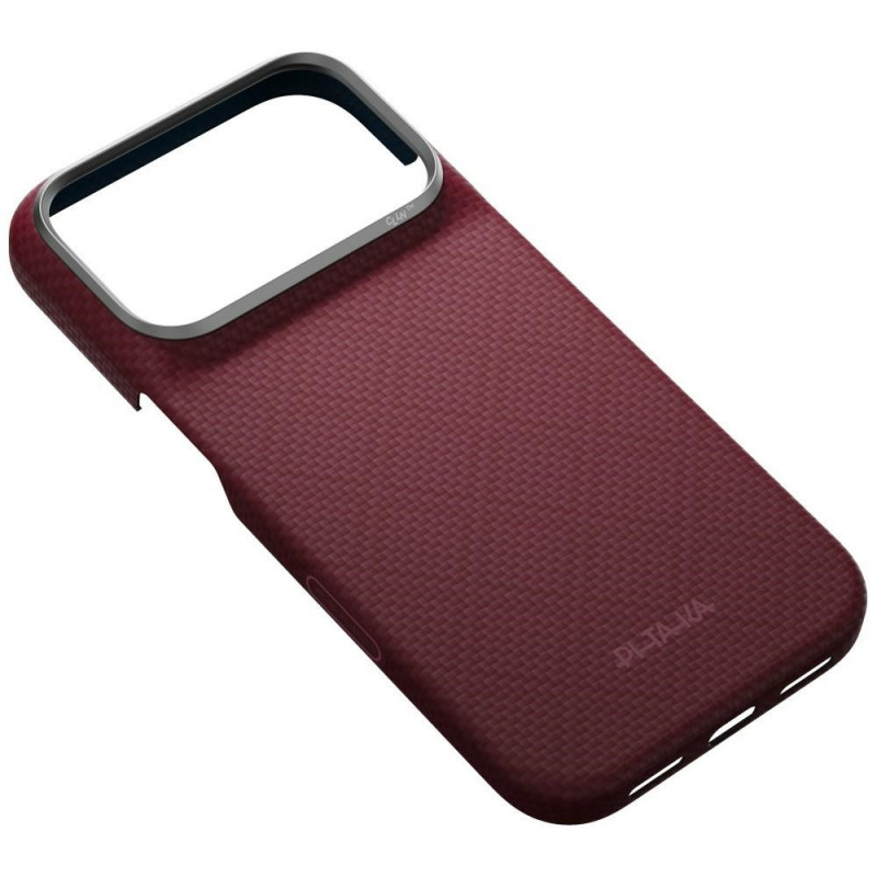 PITAKA Edge Case Argyle MagSafe puzdro pre Apple iPhone 18 Pro / 17 Pro, bordové