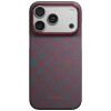 PITAKA Edge Case Argyle MagSafe puzdro pre Apple iPhone 18 Pro / 17 Pro, modro-červené