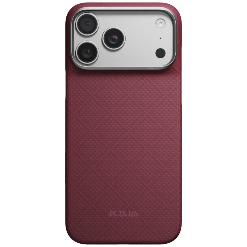 PITAKA Edge Case Argyle MagSafe puzdro pre Apple iPhone 18 Pro Max / 17 Pro Max, bordové