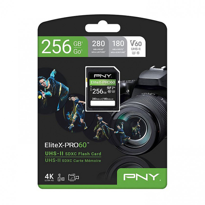 PNY EliteX-PRO60 pamäťová karta SDXC 256 GB, UHS-II, Class 10, P-SD256V60280EXP6-GE