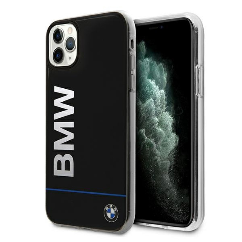 BMW BMHCN58PCUBBK Apple iPhone 11 Pro pevné puzdro Signature Printed Logo, čierne