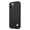 BMW BMHCP12LRCDPK Apple iPhone 12 Pro Max pevné puzdro Leather Deboss, čierna