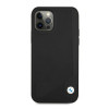 BMW BMHCP12LRCDPK Apple iPhone 12 Pro Max pevné puzdro Leather Deboss, čierna