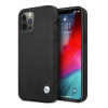 BMW BMHCP12MRCDPK Apple iPhone 12 / 12 Pro pevné puzdro Leather Deboss, čierne