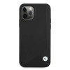 BMW BMHCP12MRCDPK Apple iPhone 12 / 12 Pro pevné puzdro Leather Deboss, čierne