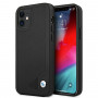 BMW BMHCP12SRCDPK Apple iPhone 12 mini pevné puzdro Leather Deboss, čierne