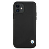 BMW BMHCP12SRCDPK Apple iPhone 12 mini pevné puzdro Leather Deboss, čierne
