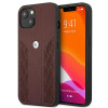 BMW BMHCP13SRSPPR Apple iPhone 13 mini puzdro hardcase Leather Curve Perforate, červené
