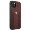 BMW BMHCP13SRSPPR Apple iPhone 13 mini puzdro hardcase Leather Curve Perforate, červené