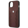 BMW BMHCP13SRSPPR Apple iPhone 13 mini puzdro hardcase Leather Curve Perforate, červené