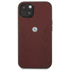 BMW BMHCP13MRSPPR Apple iPhone 13 puzdro na pevno Leather Curve Perforate, červené