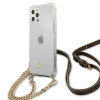 Guess GUHCP12MKC4GSGO Apple iPhone 12 / 12 Pro puzdro hardcase 4G Gold Chain, transparentné