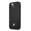 BMW BMHCP12MRSWPK Apple iPhone 12 / 12 Pro puzdro hardcase Leather Perforate, čierne