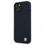BMW BMHCP13SSILNA Apple iPhone 13 mini hardcase Silicone Signature, námornícka modrá