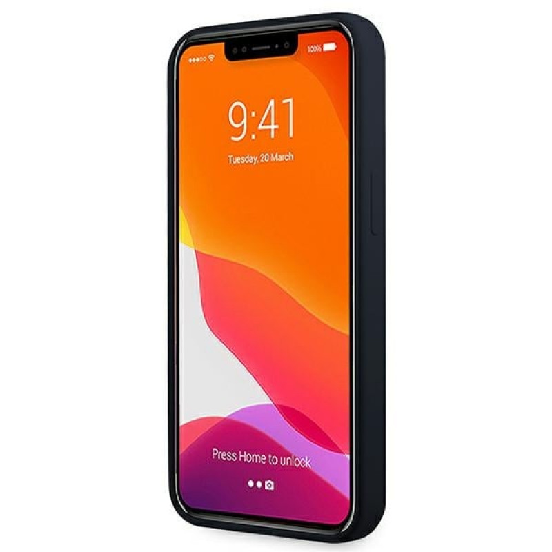 BMW BMHCP13SSILNA Apple iPhone 13 mini hardcase Silicone Signature, námornícka modrá