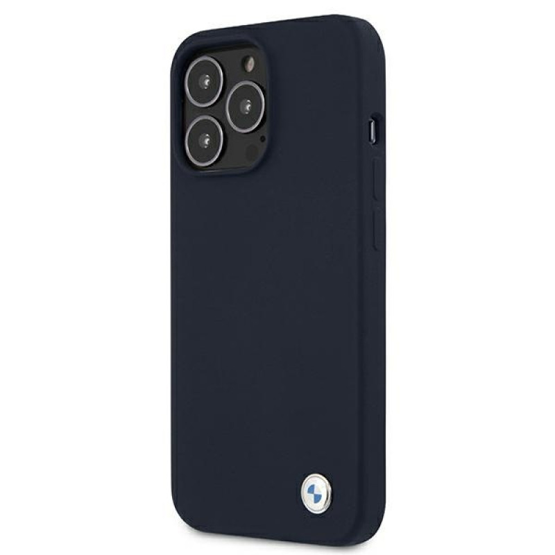 BMW BMHCP13XSILNA Apple iPhone 13 Pro Max hardcase Silicone Signature, námornícka modrá