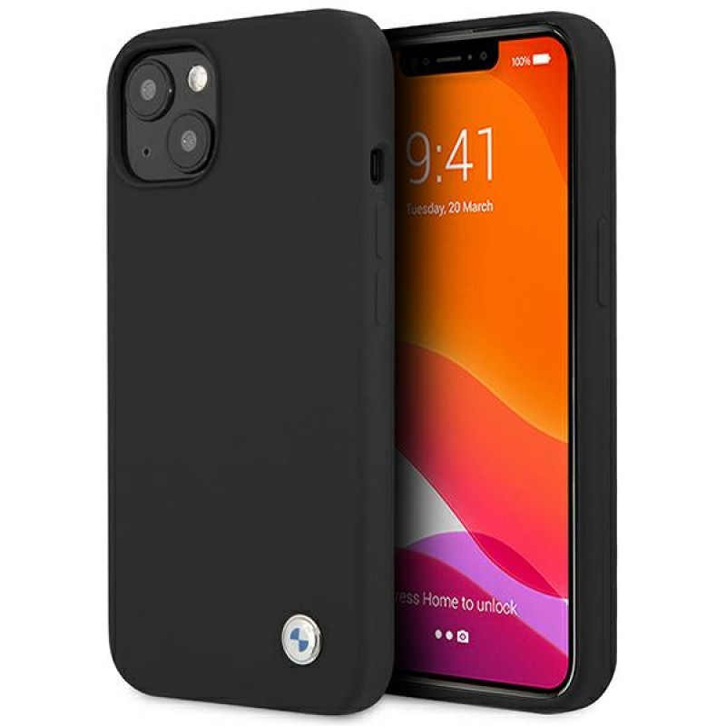 BMW BMHCP13SSILBK Apple iPhone 13 mini puzdro na pevno Silicone Signature, čierne