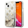 Guess GUHCP13SLGPEGO Apple iPhone 13 mini puzdro Peony Liquid Glitter, zlaté