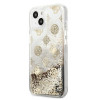 Guess GUHCP13SLGPEGO Apple iPhone 13 mini puzdro Peony Liquid Glitter, zlaté