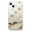 Guess GUHCP13SLGPEGO Apple iPhone 13 mini puzdro Peony Liquid Glitter, zlaté