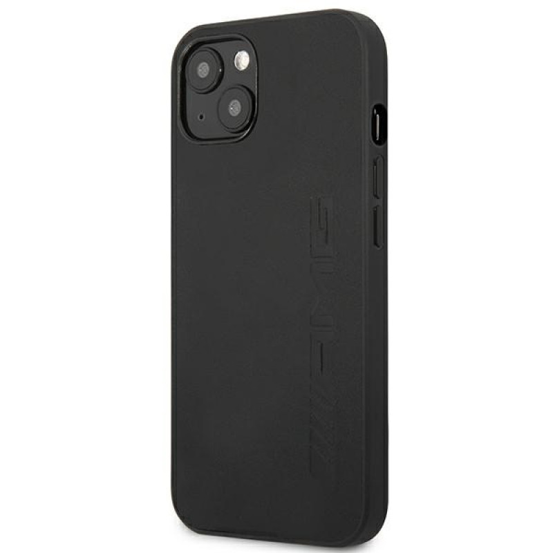 Mercedes-AMG AMHCP14SDOLBK Apple iPhone 14 pevné puzdro Leather Hot Stamped, čierne