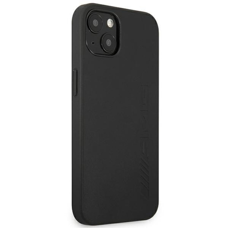 Mercedes-AMG AMHCP14MDOLBK Apple iPhone 14 Plus / 15 Plus pevné puzdro Leather Hot Stamped, čierne