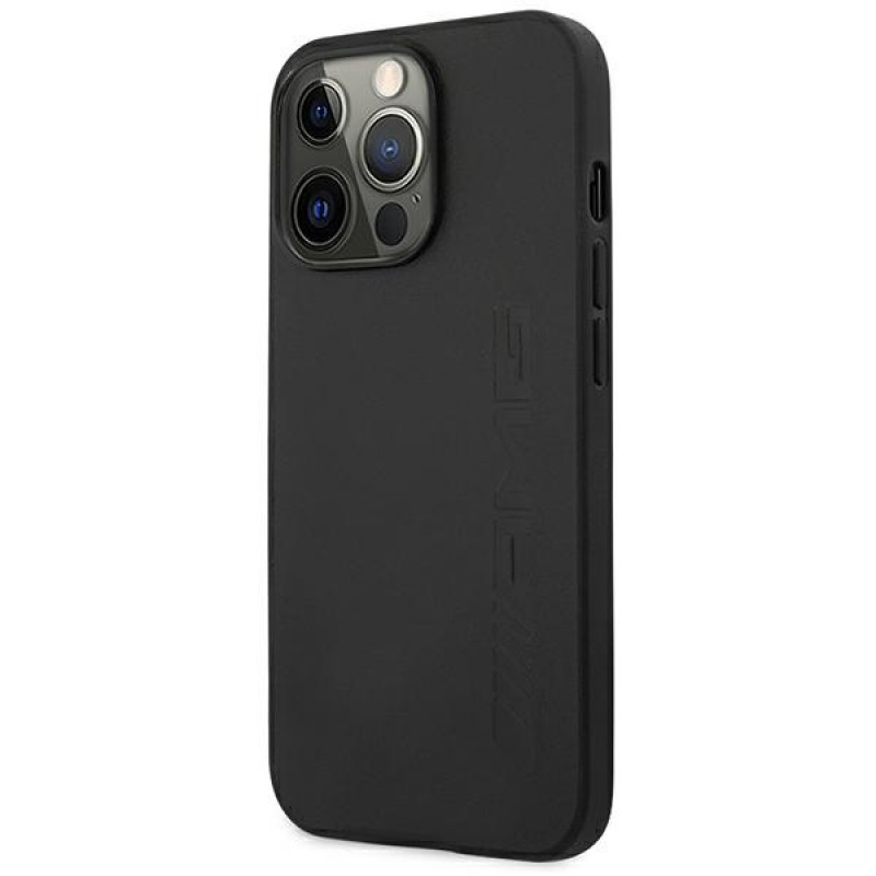 Mercedes-AMG AMHCP14XDOLBK Apple iPhone 14 Pro Max pevné puzdro, Leather Hot Stamped, čierne