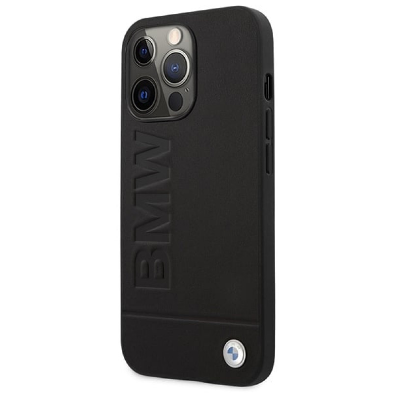 BMW BMHMP14XSLLBK Apple iPhone 14 Pro Max pevné puzdro, Signature Logo Imprint MagSafe, čierna