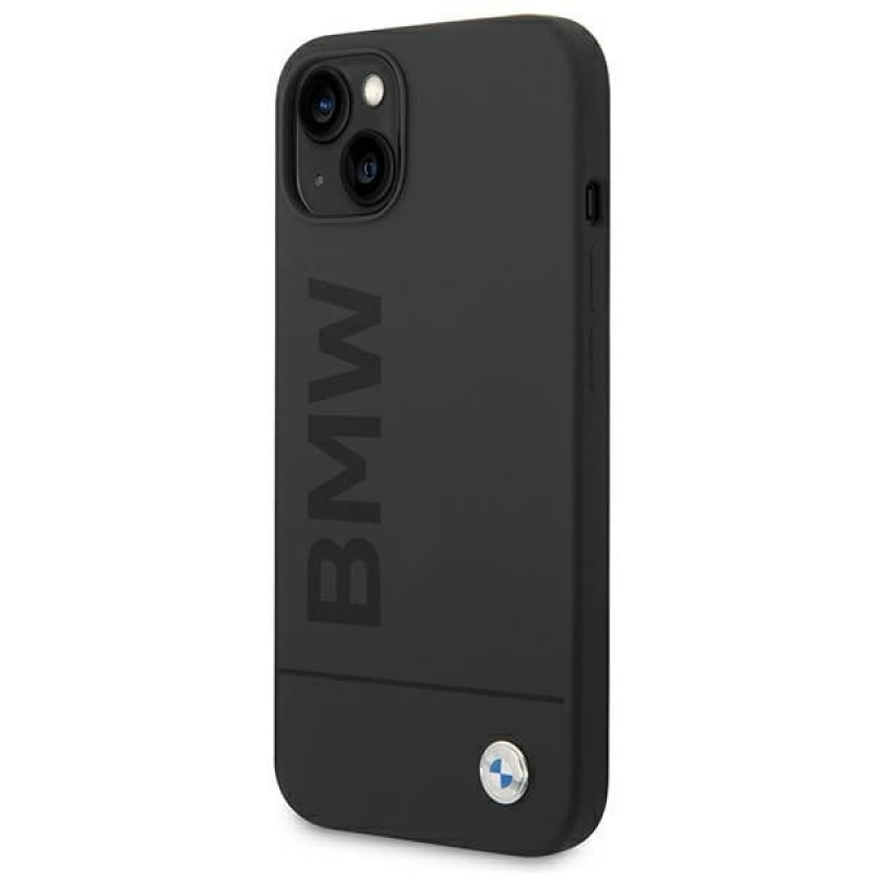 BMW BMHMP14MSLBLBK Apple iPhone 14 Plus / 15 Plus hardcase, Silicone Signature Logo MagSafe, čierny