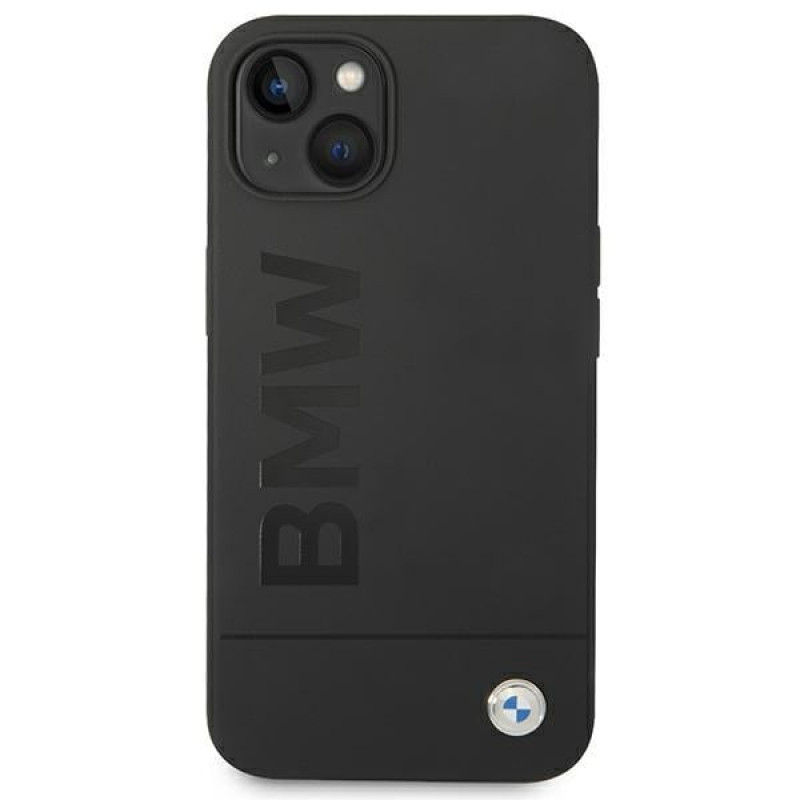 BMW BMHMP14MSLBLBK Apple iPhone 14 Plus / 15 Plus hardcase, Silicone Signature Logo MagSafe, čierny