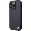 BMW BMHMP14XSLLNA Apple iPhone 14 Pro Max hardcase, Leather Hot Stamp MagSafe, námornícka modrá