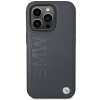 BMW BMHMP14XSLLNA Apple iPhone 14 Pro Max hardcase, Leather Hot Stamp MagSafe, námornícka modrá