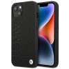 BMW BMHCP14MSLLBK puzdro na Apple iPhone 14 Plus / 15 Plus, Leather Stamp, čierne