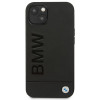 BMW BMHCP14MSLLBK puzdro na Apple iPhone 14 Plus / 15 Plus, Leather Stamp, čierne