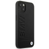 BMW BMHCP14MSLLBK puzdro na Apple iPhone 14 Plus / 15 Plus, Leather Stamp, čierne