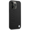 BMW BMHCP14XSLLBK puzdro Apple iPhone 14 Pro Max, Leather Stamp, čierne