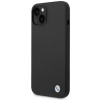 BMW BMHCP14SSILBK puzdro na Apple iPhone 14, Silicone Metal Logo, čierne