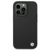 BMW BMHCP14XSILBK Silicone Metal Logo puzdro na Apple iPhone 14 Pro Max 6,7", čierne