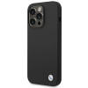 BMW BMHCP14LSILBK puzdro Apple iPhone 14 Pro, Silicone Metal Logo, čierne