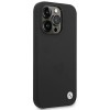 BMW BMHCP14LSILBK puzdro Apple iPhone 14 Pro, Silicone Metal Logo, čierne