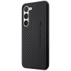 Mercedes-AMG AMHCS23SBLSCA Carbon Stripe & Embossed pevné puzdro pre Samsung Galaxy S23 (S911), čierne