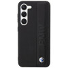 BMW BMHCS23M22RDPK puzdro hardcase Leather Textured & Stripe pre Samsung Galaxy S23+ (S916), čierne
