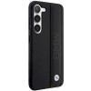 BMW BMHCS23M22RDPK puzdro hardcase Leather Textured & Stripe pre Samsung Galaxy S23+ (S916), čierne